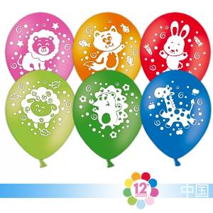 Зверята, ассорти пастель 12" (Китай) 