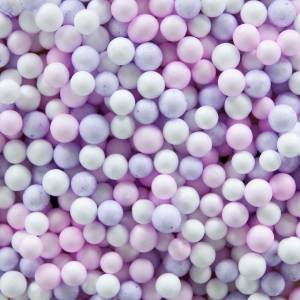 Шарики пенопласт,микс Розовый/Сиреневый 6-8мм, 10 гр. / 6231121