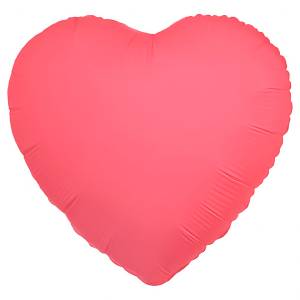 18" Сердце розовый неон (Китай) 26233/ 1204-1556
