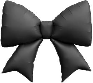 39" Бант, черный сатин / Китай 27064