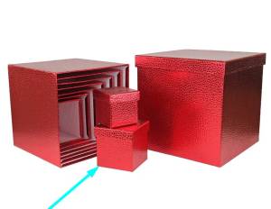 Коробка Текстура кожи красная 10,5*10,5*10,5