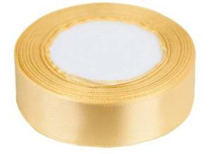 Лента атлас бежевый 25 мм*22,85 м / 147-25