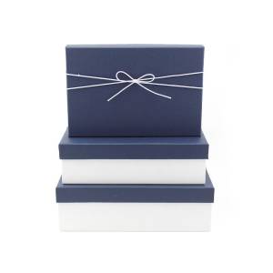 Коробка 27*19*8 см "Элегантность" синяя