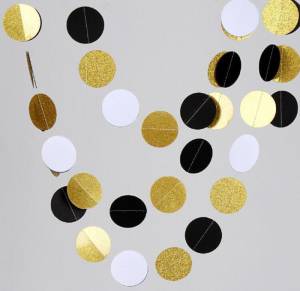 Гирлянда-подвеска "Круг стильный микс золото" 220 см /521173