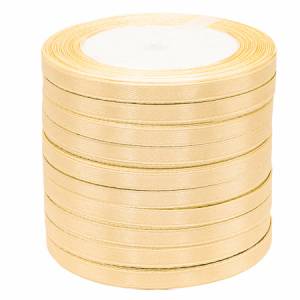 Лента атлас кремовая 0,6 мм*22,85 м в уп. (10 шт) / 87995889