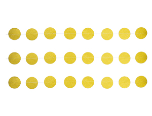 Гирлянда на нитке Круги Золото блеск 2,2м /1404-0519