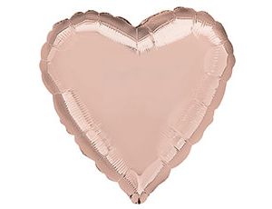 30" Сердце Розовое золото металлик( Россия) 1204-1021
