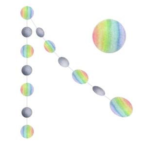 Гирлянда 2,5м Круги Микс металл и радужный/184210
