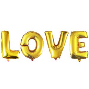 Надпись "LOVE" золото набор шаров-букв 41"