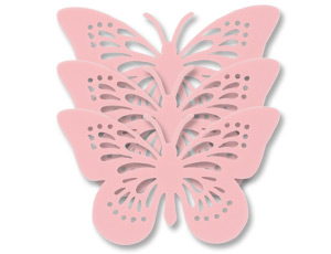 Фигура мягкая "Бабочка розовая" 17 см (5 шт)