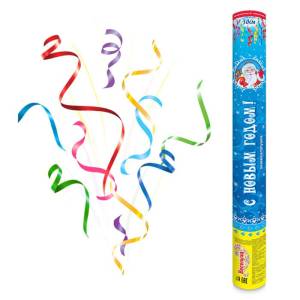 Пневмохлопушка 50 см. "С Новым Годом" Серпантин/8850NY