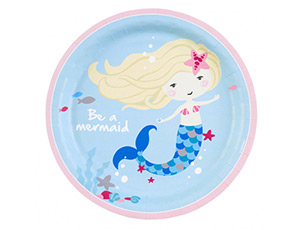 Тарелки "Русалочка" 23 см., 8 шт.