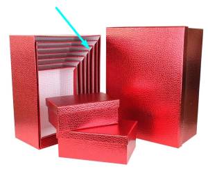 Коробка Текстура кожи красная 31*23*13.5 /SY605-RED