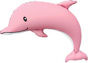 46" Дельфин, розовый сатин / Китай 27419