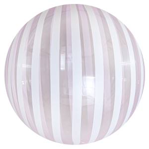 Сфера 3D Bubble Deco 18" Полоски розовые (Китай)