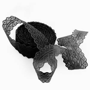 Лента "Тонкое кружево" черная 3 см*10 м./6231492