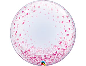 Bubble Deco 20" Конфетти розовое (Qualatex) /1202-2751