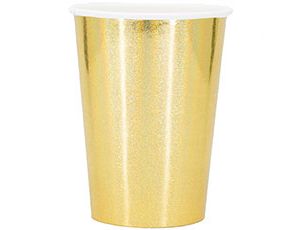 Стакан гологр золотой 250мл 6шт 1502-4083