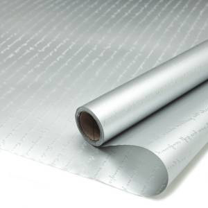 Пленка матовая Письмо,Серебро, металл 0,6*10м /48809707