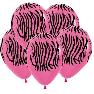 Зебра, фуксия пастель 12" 50 шт.(Колумбия)