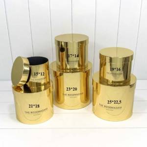 Коробка Цилиндр 19*16 см "THE ROSEMADAM" Золото