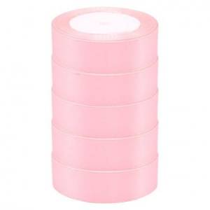 Лента атлас нежно-розовый зефир 25 мм*22,85м/ 88033477