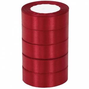 Лента атлас бордовый 25 мм*22,85м/ 4886216/ L25086