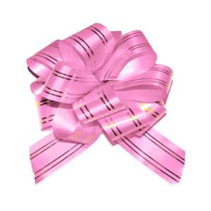 Бант шар БЛ-6487 / 3 см. Розовый золотое сечение