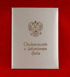Папка о закл.брака А-4 велюр,балакрон