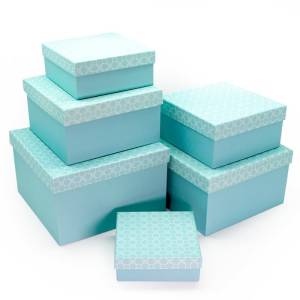 Коробка 21*21*11см "Бирюзовая нежность"