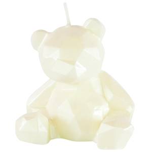 Свеча "Медведь" граненый Перламутровый жемчуг 6*5 см./3978