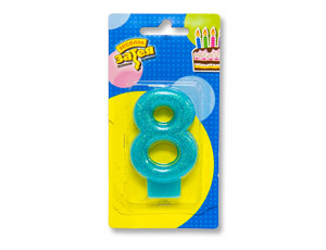 Свеча-цифра "8" Блестящая 7,6см / 1502-2154