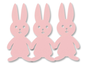 Фигура мягкая "Зайчик розовый" 15 см (5 шт)