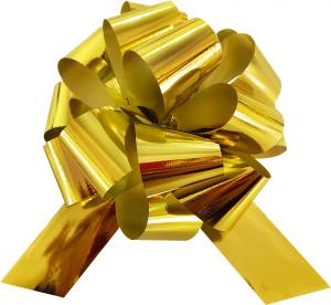 Бант-шар Золото металл 13 см. / 661096