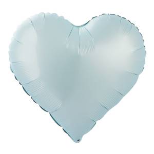 18" Сердце сатин Pastel Blue new (Grabo) / 1204-1770