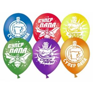 Супер Папа, ассорти пастель 12" (Китай) /612651