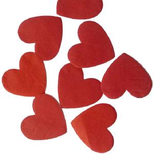 Конфетти для шаров "Сердце" d=4см, 50 гр.