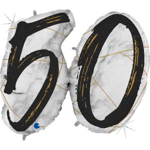 Цифра "50" Мрамор Черный 44"/ Grabo 31012GHК