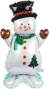 3D Снеговик в цилиндре на подставке / Китай 24376