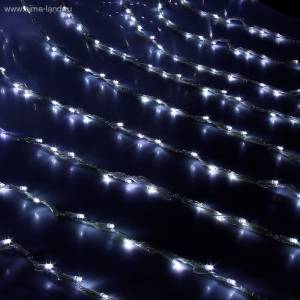 Гирлянда "Дождь"2*3 м. БЕЛЫЙ (силикон нить) 705970