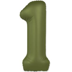 Цифра "1" - SLIM Olive Green / Flexmetal 1207-6092