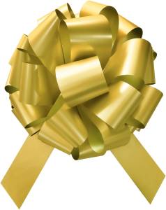 Бант-шар Золото матовый металл 36 см. / 661088