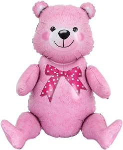 Мишка сидячий розовый (Китай) 22"/15536