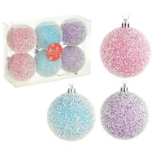 Набор шаров d-7 см."Заснеженный микс" 1307161