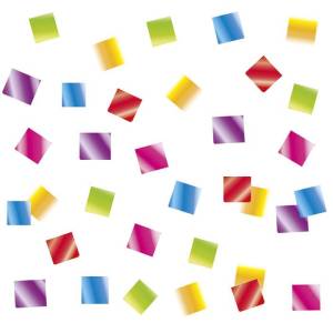 Конфетти для шаров "Квадраты ассорти" 1 см 500 гр. 415003