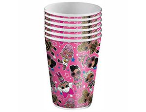 Стаканы Куклы ЛОЛ паттерн 250мл 6шт 1502-4965