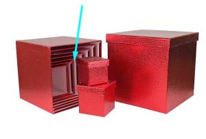 Коробка Текстура кожи красная 16,5*16,5*16,5