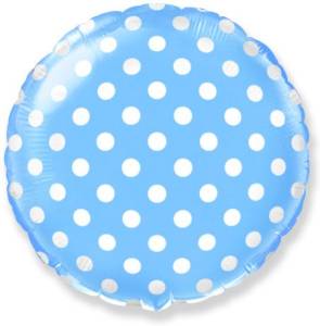 18" Круг Горох голубой (Flexmetall) 401577AB