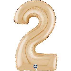 Цифра "2" -  Белое золото, металлик / Grabo 292WHG-P