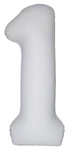 Цифра "1" - SLIM Белая матовая / Flexmetal 